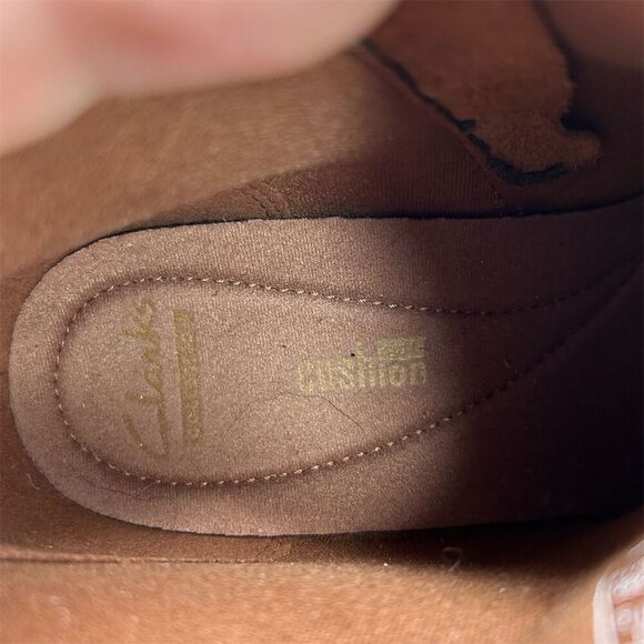 Clarks Women's Malia Hawthorn Brown Leather Ankle Booties Size 10 - Picture 13 of 13